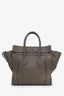 Celine Taupe Leather Mini Luggage Tote