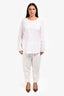 Sibel Saral White Linen Pants Size L