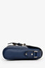 Gucci Blue Jumbo Monogram Leather Small Messenger Bag