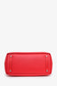 Christian Dior 2014 Red Coated Canvas Cannage Medium Panarea Tote