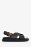 Marni Black Leather 'Fussbett' Criss Cross Sandals Size 40