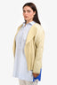 Issey Miyake Please Pleats Yellow Long Sleeve Cardigan Size 5