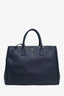 Prada Navy Saffiano Leather Large Double Zip Galleria Tote