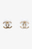 Pre-loved Chanel™ 16A Gold Plated Strass CC Stud Earrings