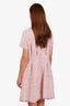 Maje Pink Tweed Short Sleeve Button Front Mini Dress Size 40