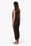 Pleats Please Issey Miyake Brown Sleeveless Dress Size 5
