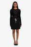 Gucci Black GG Monogram Drawstring Mini Skirt Size S