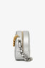 Pre-loved Chanel™ 2020-2021 Silver Lambskin 19 Round Crossbody Gold Hardware