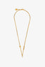 Christian Dior Gold Tone Faux Pearl Necklace