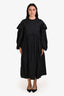Simone Rocha Black Poplin Cotton Signature Sleeve Smock Dress Size 6