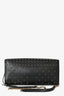 Valentino Black Leather Rockstud All Over Demilune Crossbody