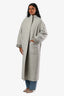 Manteau long en laine gris chiné Dusan Taille XS