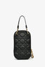 Christian Dior 2024 Black Cannage Leather Call'in Dior Phone Holder