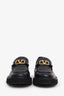 Valentino Black Leather Vlogo Leather Loafers Size 39