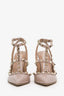 Valentino Nude Patent Leather Rockstud Cage Heels Size 37.5