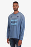 Gucci Blue Cotton GG Logo Long Sleeve Shirt Size XXL Mens