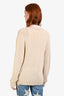 Sandro Cream Wool Blend Buttoned Cardigan Size L