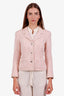 Pre-loved Chanel™ 05C Pink Cotton Silk Tweed Jacket Size 38