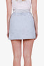 Miu Miu 2021 Blue Crystal-Embroidered Cady Mini Skirt Size 38