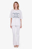 Veronica Beard White Denim Straight Flared Jeans Size 28