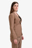 Gucci Taupe Wool Blend Single Breasted Blazer Size 44