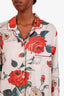Dolce & Gabbana Floral Printed Silk Button Up Shirt Size 44