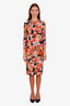 Givenchy Multicolour Floral Cotton Midi Dress Size 40