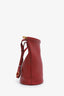 Celine Red Leather Clasp Bucket Bag
