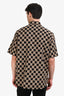 Burberry Black/House Check Cotton Button Down Short Sleeve Shirt Size M Men's