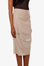 Brunello Cucinelli Taupe Cotton Midi Skirt Size 10