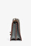 Fendi Slate Blue Leather Small 'Kan I' Shoulder Bag
