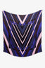 Louis Vuitton Brown/Blue Silk Monogram Scarf
