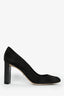 Escarpins Christian Dior noirs en daim matelassé cannage, pointure 40,5