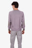 Loro Piana Purple Cashmere Silk Crew Neck Knit Sweater Size 50 Mens