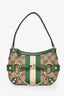 Gucci Green/Brown Canvas Monogram Horsebit Chain Mini Shoulder Bag