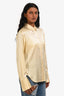 Frame Yellow Silk Long Sleeve Button Down Shirt Size XS