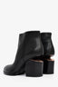 Alexander Wang Black Leather Rose Gold Heeled Ankle Boots Size 38.5