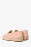 Pre-loved Chanel™ Blush Leather CC Espadrilles Size 37