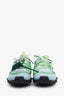 Off-White x Nike Blue Suede Nylon Waffle Racer Sneakers Size 9
