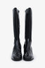 Saint Laurent Black Patent Leather Otto 70mm Knee High Boots Size 42