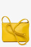 Celine Yellow Lambskin Trio Crossbody Bag with Strap