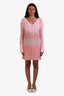 Missoni Pink/Beige Wool Knit Sweater Dress with Slip Size 40