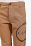 Gucci Brown Logo Chino Straight Leg Pants Size 29