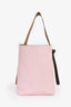 Celine Red/Pink Leather Twisted Cabas Tote