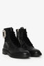 Roger Vivier Black Leather Crystal Embellished Combat Boots Size 39