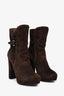 Prada Brown Suede Ankle Boot Size 39