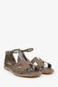 Hermès Etoupe Epsom Leather Santorini Sandal Size 36.5