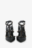 Valentino Noir Black Leather 'Cage' Rockstud Heels Size 37.5