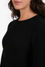 Theory Black Wool Cashmere Flounce Mini Dress Size M