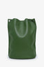 Bottega Veneta Green Leather Medium Knot Bucket Bag
